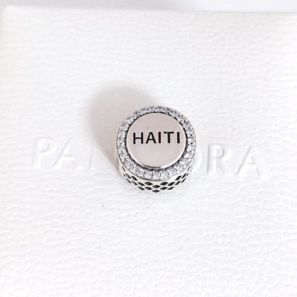 Pandora Haiti Flag Exclusive Bead Charm S925 Silver with box - Picture 4 of 7